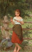 Emile Munier Contemplation oil on canvas